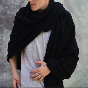 Black scarf wrap shawl